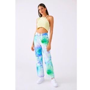 NWT UO BDG High Waisted Cowboy Jean Jean Space Print 24